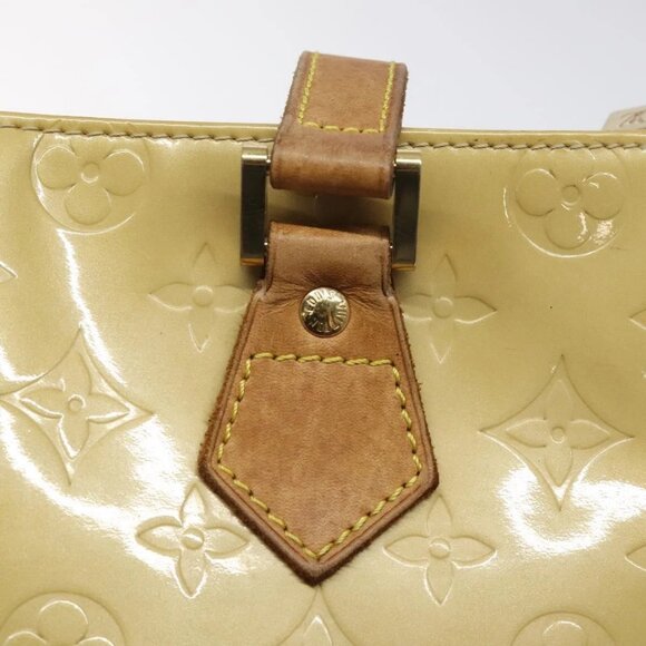 LOUIS VUITTON Monogram Vernis Houston Hand Bag Beige M91004 LV Auth BA1876 - Picture 12 of 16
